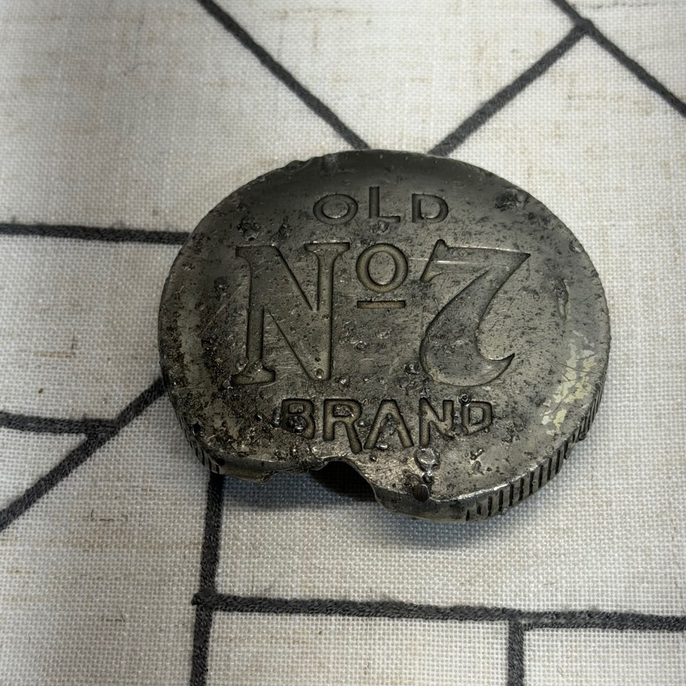 Jack Daniel's Belt Buckle OS Silver Old‎ No 7 Brand Bottle Cap Vintage 2005